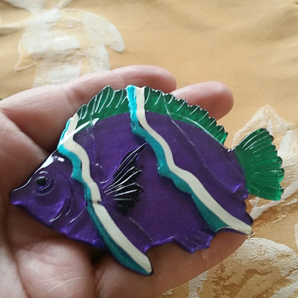 Tropical fish pin